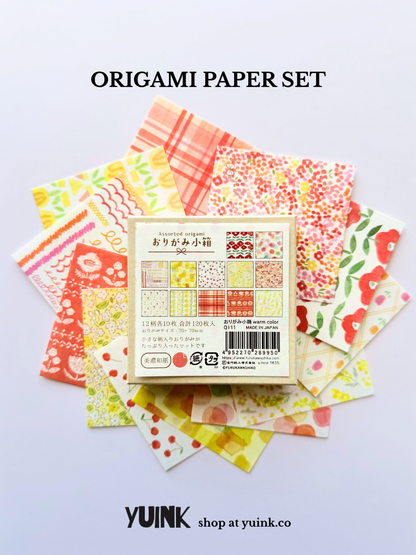 FURUKAWA SHIKO Origami Paper Set - Small Box Warm Colour