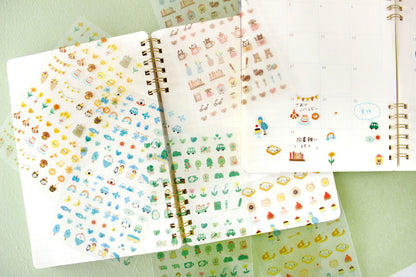 FURUKAWA SHIKO Daily Stickers - Muttari Brown (Watashi Biyori)