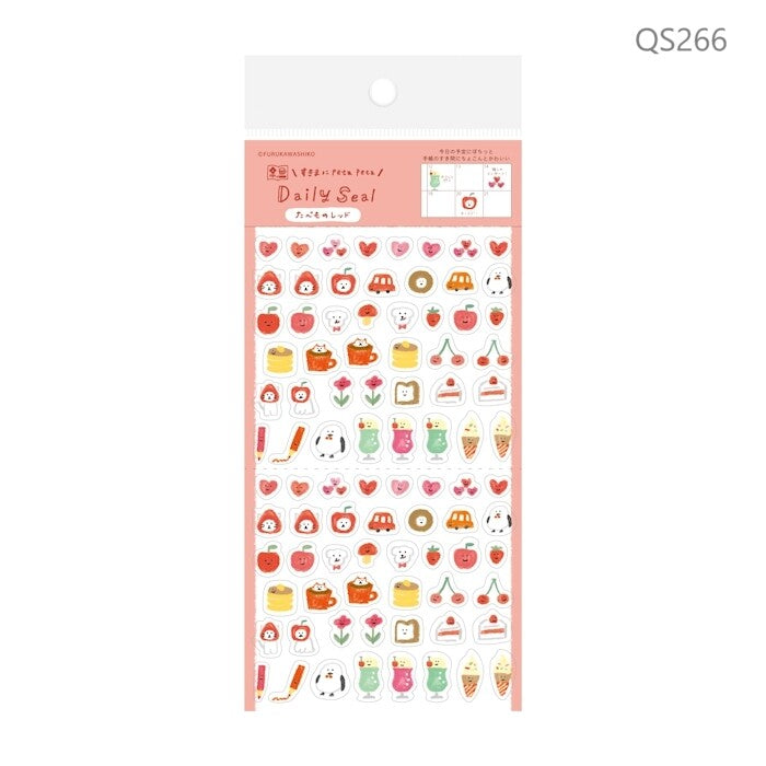 FURUKAWA SHIKO Daily Stickers - Tamamono Red (Watashi Biyori)