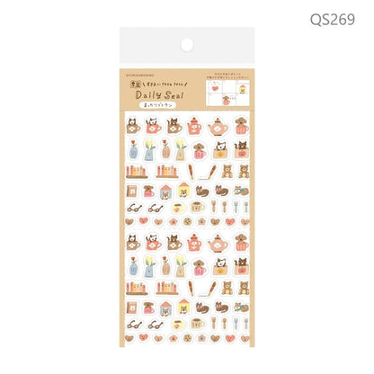 FURUKAWA SHIKO Daily Stickers - Muttari Brown (Watashi Biyori)