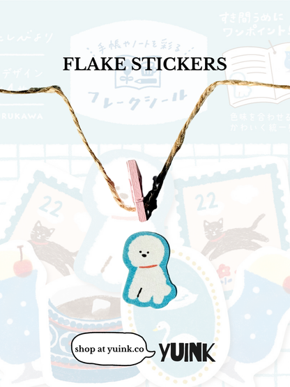 FURUKAWA SHIKO Washi Flake Stickers - Blue (Watashi Biyori)