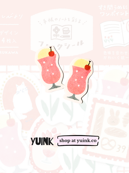 FURUKAWA SHIKO Washi Flake Stickers - Red (Watashi Biyori)