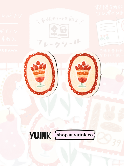 FURUKAWA SHIKO Washi Flake Stickers - Red (Watashi Biyori)