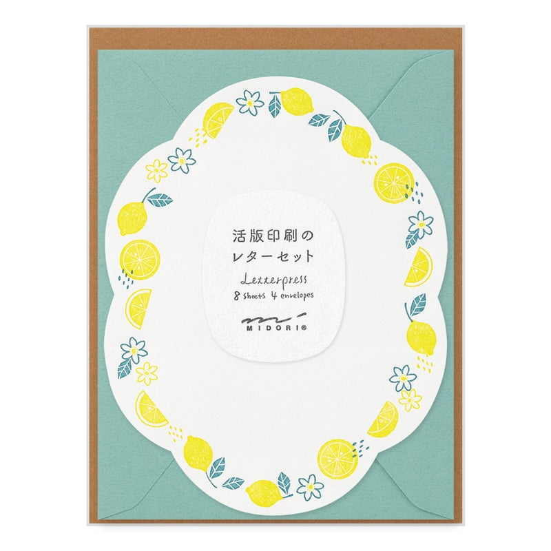 MIDORI Letterpress Die-cut Letter Set - Lemon
