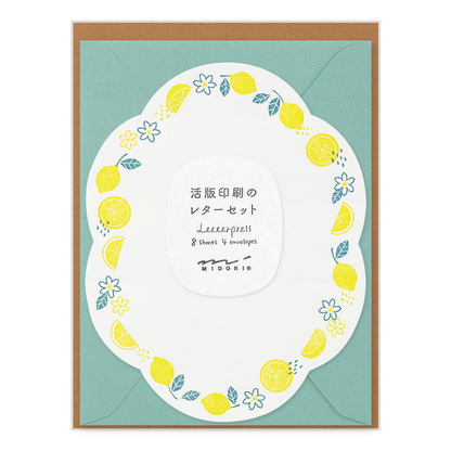 MIDORI Letterpress Die-cut Letter Set - Lemon
