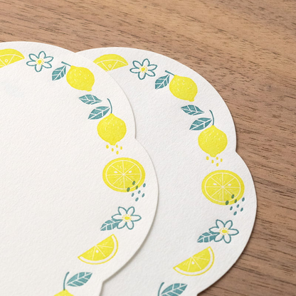 MIDORI Letterpress Die-cut Letter Set - Lemon