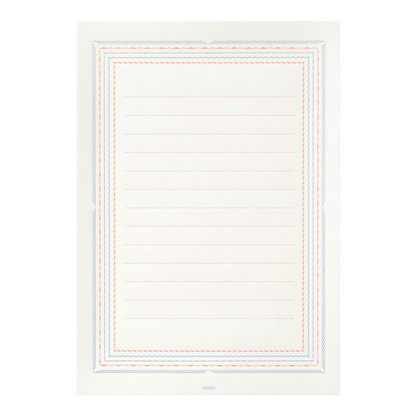 MIDORI Letterpress Letter Set - Frame Blue