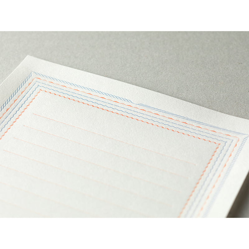 MIDORI Letterpress Letter Set - Frame Blue