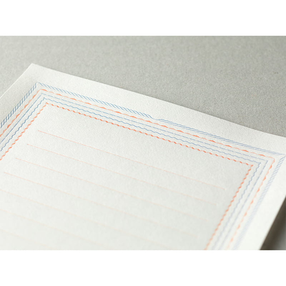 MIDORI Letterpress Letter Set - Frame Blue