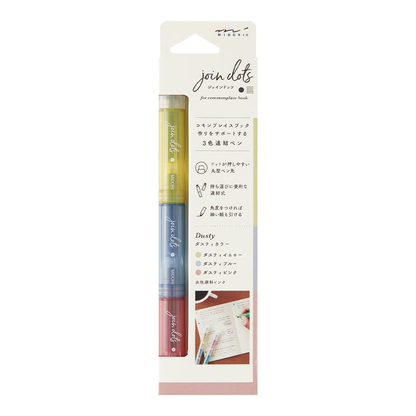 MIDORI Join Dots 3-Colour Marking Pen